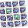 17mm Austria 6261 Devoted 2 U Heart Pendant Loose Rhinestone Charms Beads for Jewelry Making Bracelet Necklace Earrings DIY Qme 001VG 14x17mm-12pcs