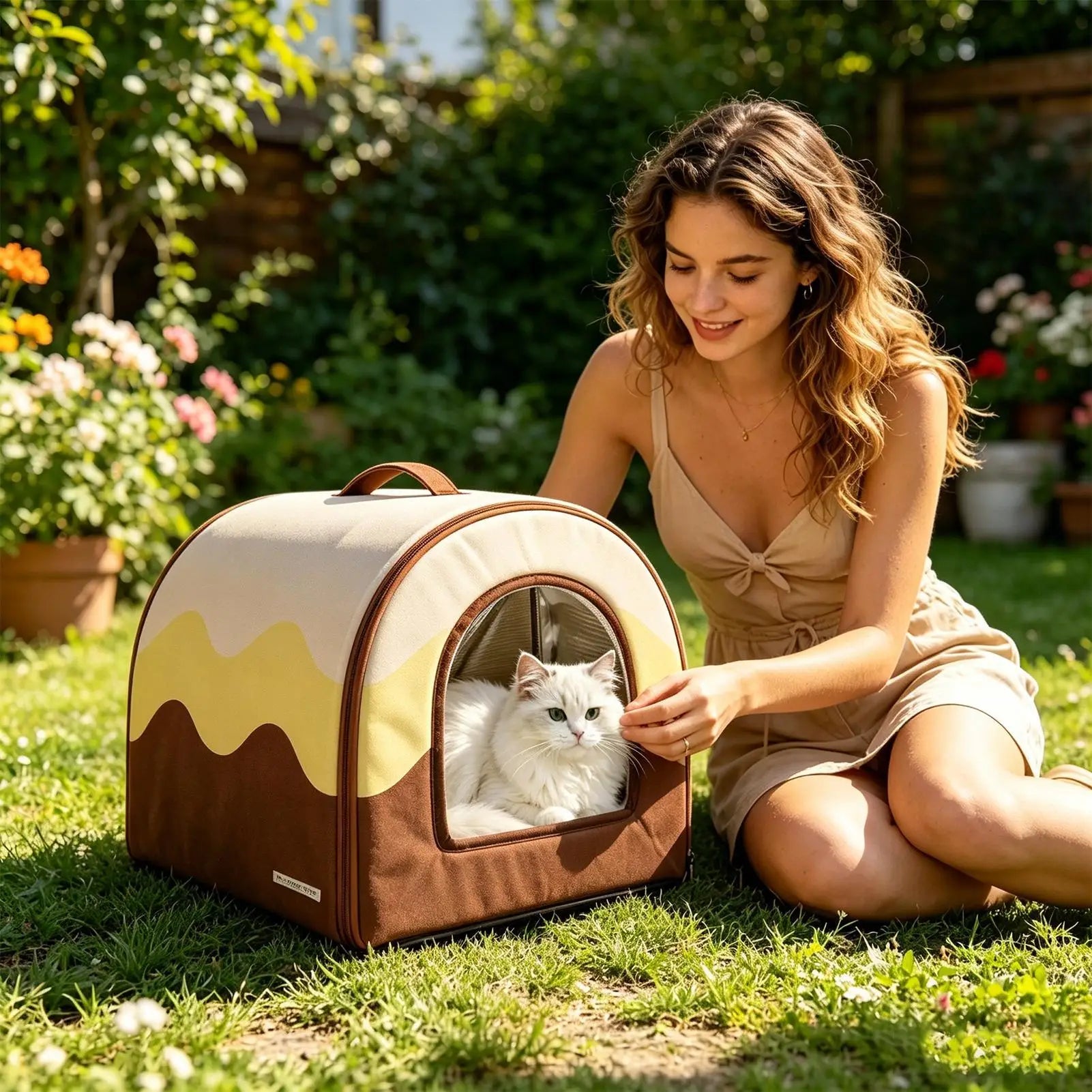 Cooling Cat House Summer Puppy Nest Cool Down Puppy Nest For Pet Parents Trainers Animal Lovers Apartment Home Office Bedroom Qme