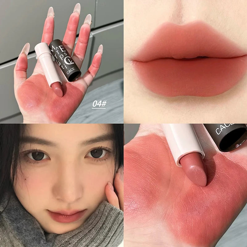 6 Colors Waterproof Nude Matte Lipsticks Long Lasting Lip Stick Not Fading Sexy Red Pink Velvet Lipsticks Makeup Cosmetic Batom Qme 04