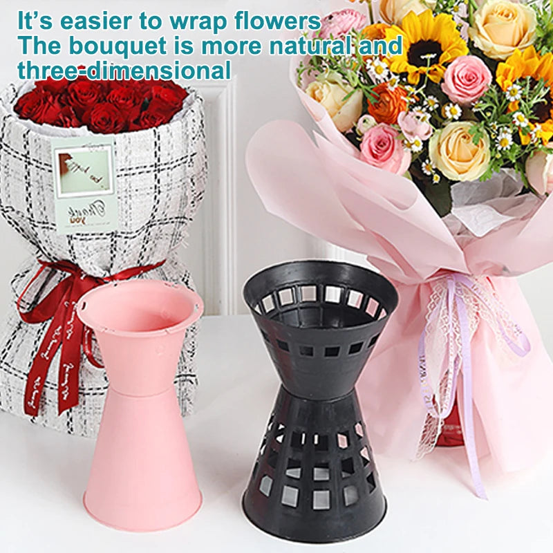 1Pcs Fixed Liner For Flower Arrangement Fixing Stand Packing Base Material Artificial Flowers Bouquet Plastic Bottom Fresh Qme