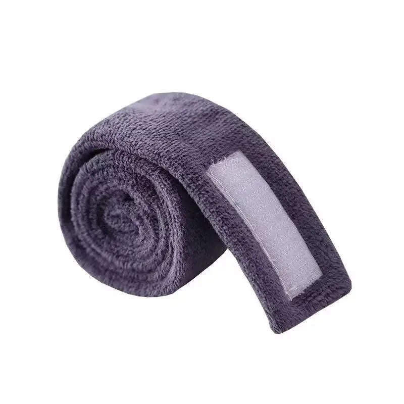 Perm Hair Headband Make Up Wrap Head Cloth Band Adjustable Towel Qme Gray