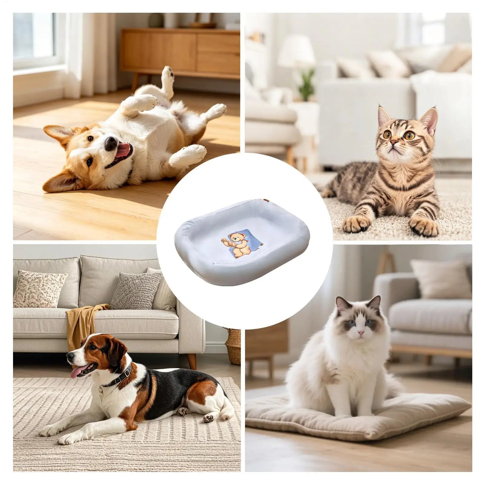 Dog Cover Bed Dustproof Pet Mattress Protector Replacement Elastic Qme