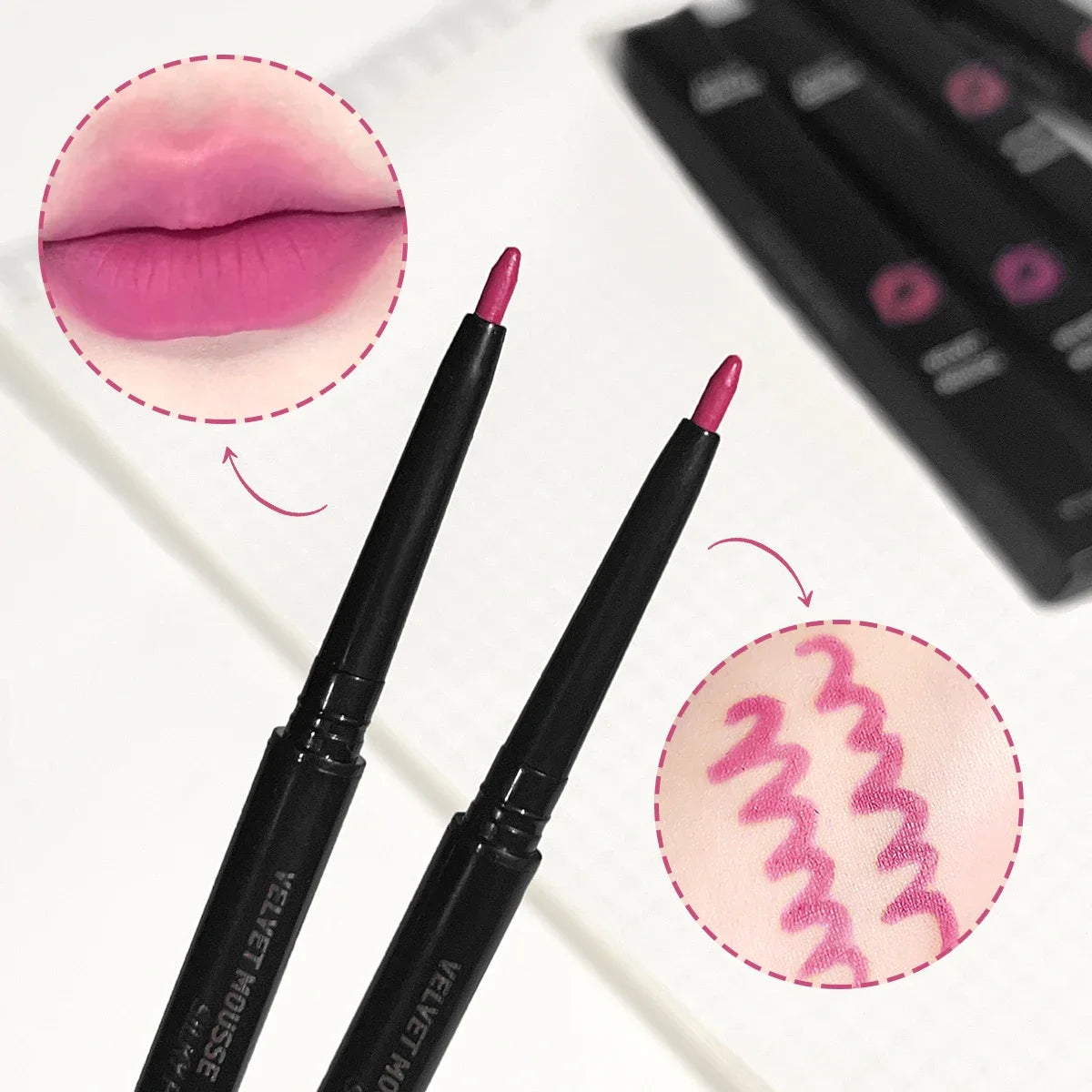 Lip Liner Brush Pencil One-piece Outline Three-dimensional Full Shape Qme