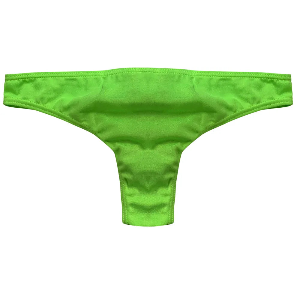 Men's Sexy Solid Color Basic Lightweight Underwear Fashion Home Bikini Shorts Beach Soft and Comfortable Breathable G-Strings Qme