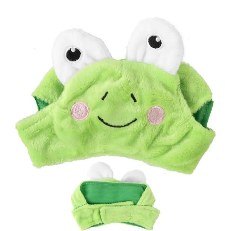 Pet Costume Hat Frog Cartoon Cat Headgear Short Plush Cosplay Most Qme