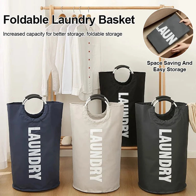 Oxford Fabric Waterproof Laundry Bag Dirty Clothes Storage Basket Qme