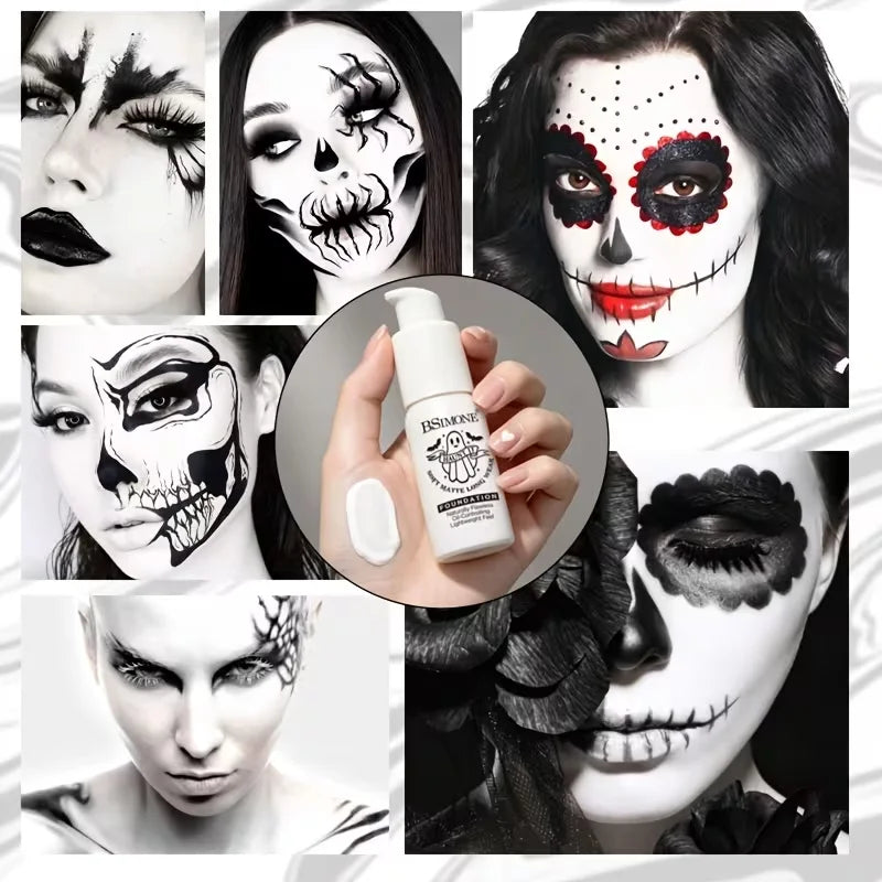 Long-lasting White Foundation Waterproof Sweatproof Halloween Ghost Qme