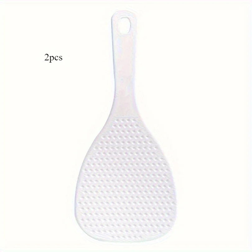 1pc Plastic Rice Paddle Spoon, Anti-Scald, Non-Stick And Easy To Clean Qme White