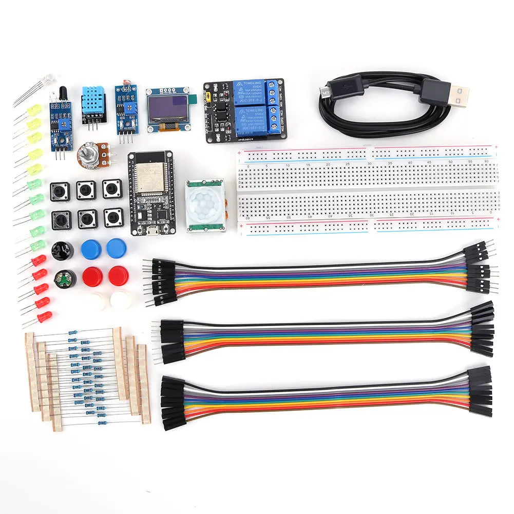 Project Learning Kit for ESP32 ESP-32S WIFI I OT Development Board Electronics Components Basic Starter Kit Photoresistor Module Qme
