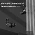 3 Layer Soft Silicone Tapered Ear Plugs for Sleep, Noise Reduction, Sound Insulation and Ear Film Protection, 2Pcs Qme heart-shaped white