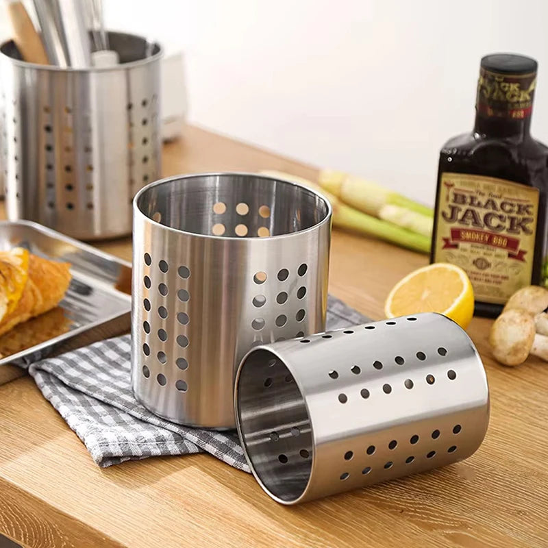 Kitchen Storage Basket Stainless Steel Cutlery Holderchopstick Holder Qme