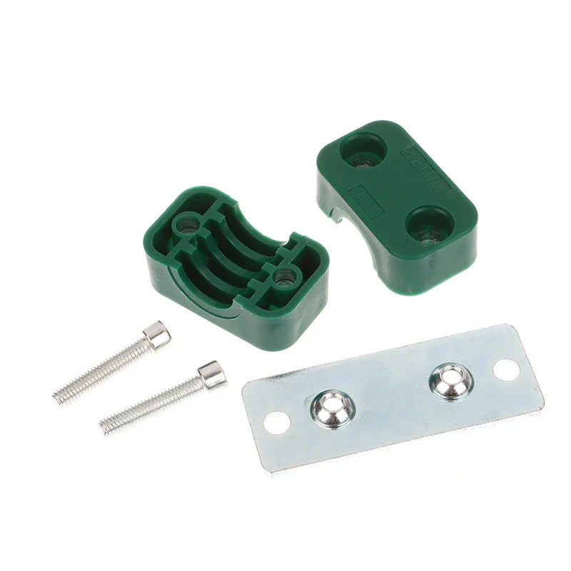 2PCS Bolted Clips Assortment Set; Plastic Fasteners for 6/9.5/12.7/19/20/21.3/25/32mm Pipes. Qme