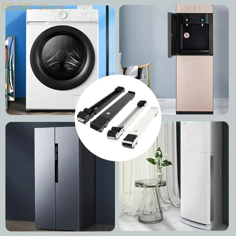 Adjustable Extendable Washing Machine Roller Washer Dryer Stand Heavy Qme