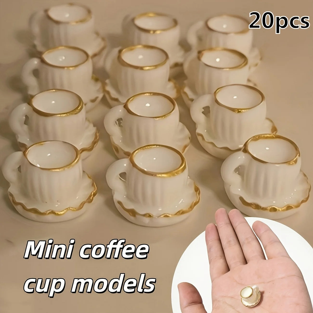 20pcs Miniature Coffee Cup Models,Durable Home Decor, Suitable for Cafes Decoration, Offices And Outdoor Decoration Qme 20pcs