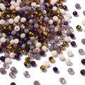 PandaHall 500Pcs 4mm Pink Glass Beads Kit Pink Series Crystal Faceted Rondelle Spacer Beads Bulk for Bracelets Jewelry Maki Qme Brown