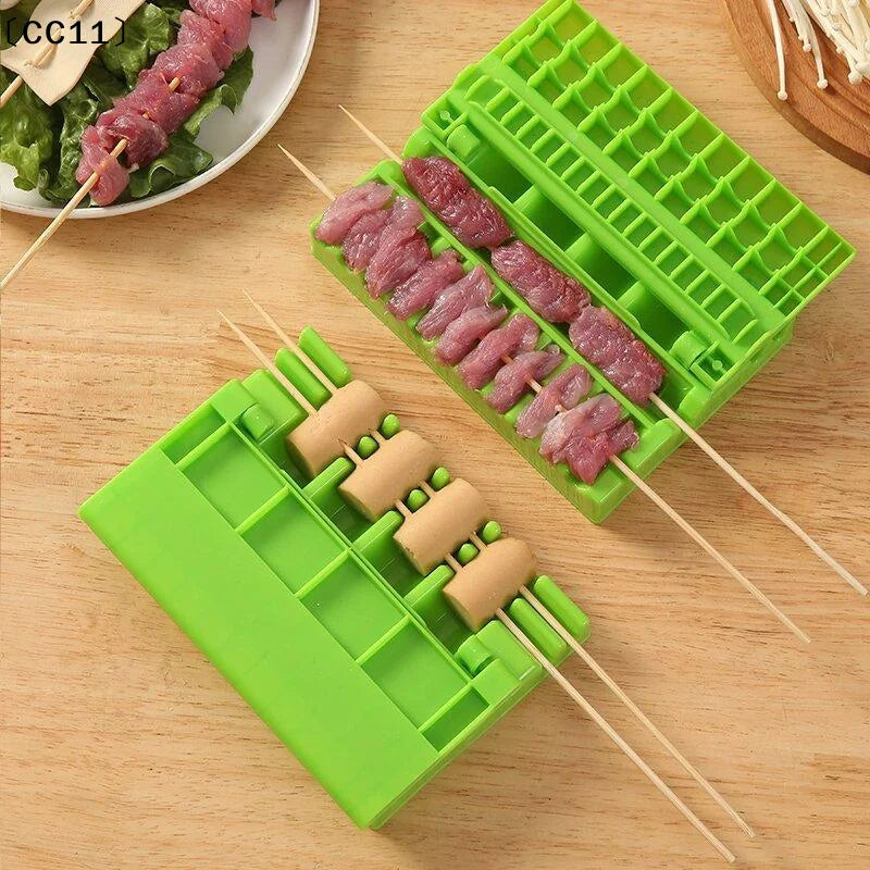Food Grade Plastic Kebab Skewer Maker Quick Easy Use Time Saving Qme