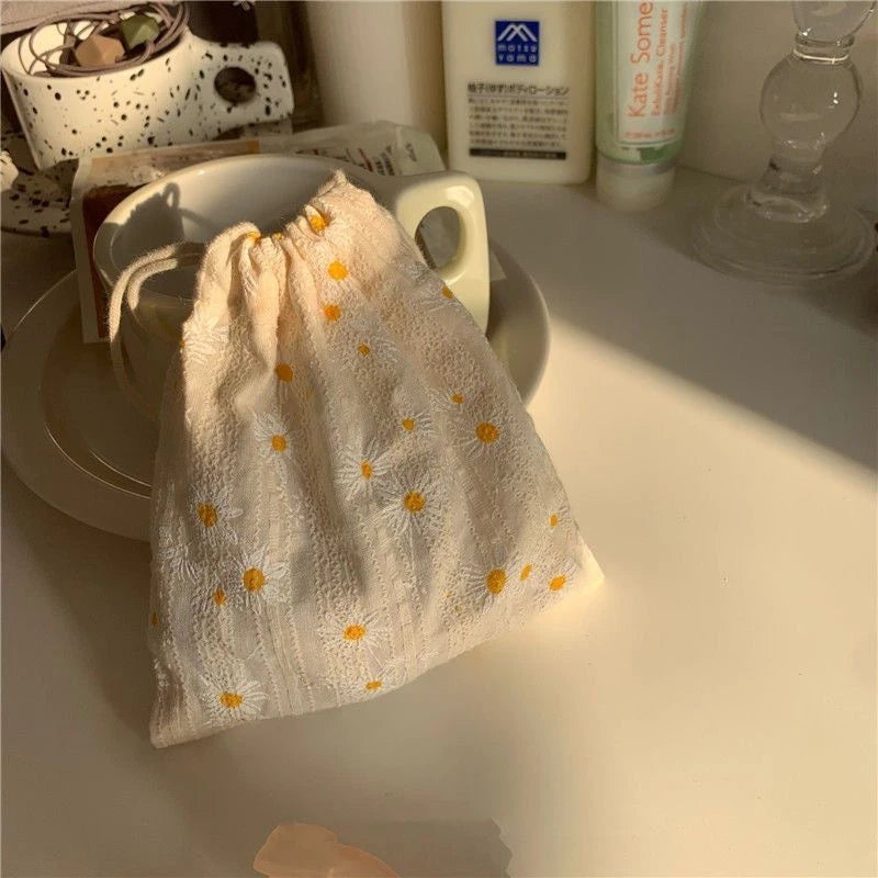 DIY Drawstring Bag Travel Dust Proof Handbags Woman Jewelry Cosmetic Qme one size