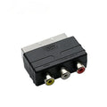 21PIN SCART Male TO 3RCA JACKS INPUT AV Adapter Adaptor Converter for TV DVD VCR Game Player NES SNES Qme 1 set