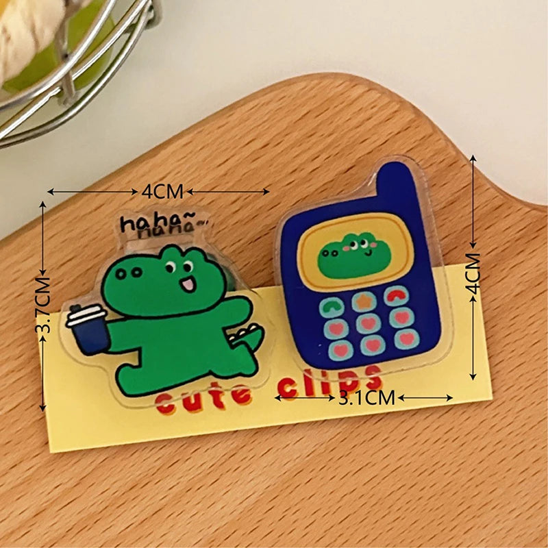 1pair Cute INS Animated Fruit Cartoon Sealing Clip Note Pp Decoration Qme A8
