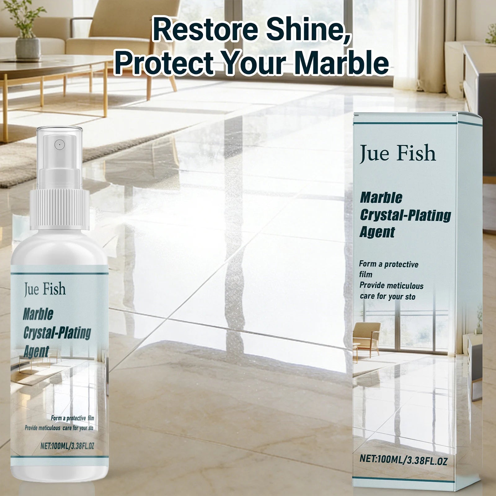 Marble Plating Agent Cleaning Polishing Enhancing Glossiness Form Protective Film Protection Multi Functional Marble Care Agent Qme