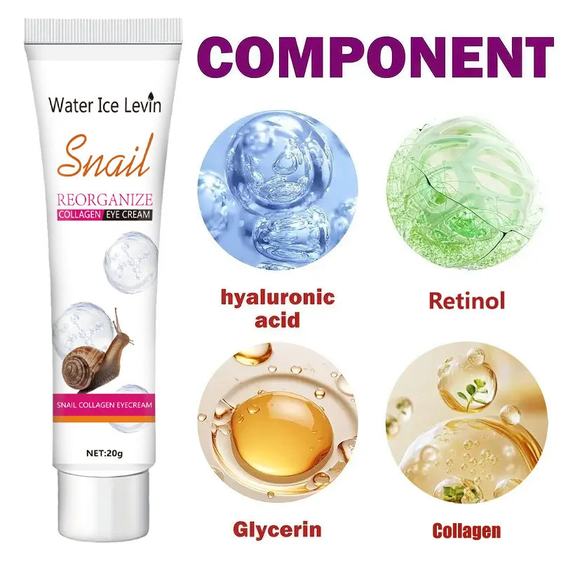 Snail Collagen Eye Cream Firming Moisturizing Anti Dark Circles Remove Eye Bags Skincare Eyes Creams Skin Care for Eyes Qme