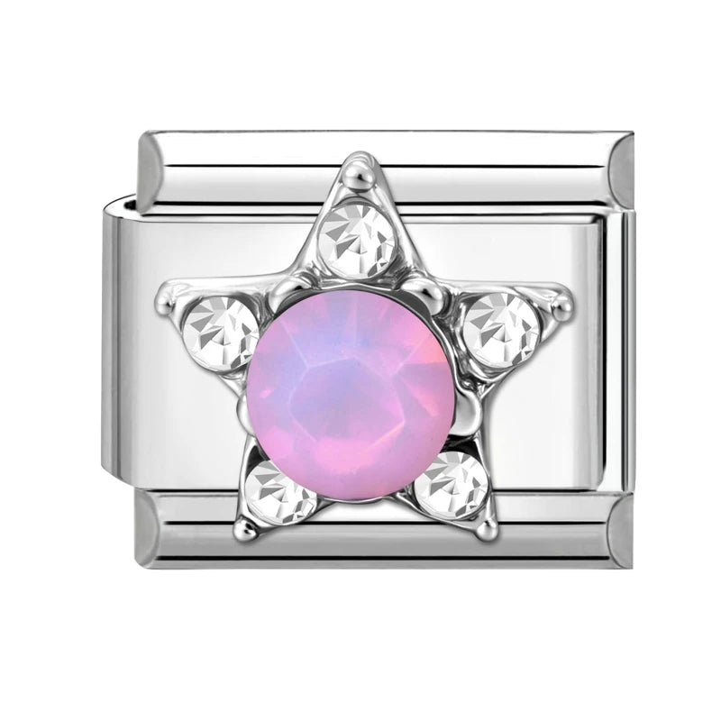 Bright Zircon Multielement Stars Shell Butterflyitalian Charm Links