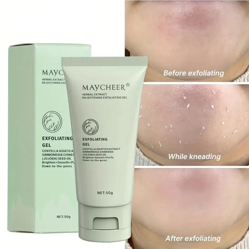 Herbal Extract Exfoliating Gel Cleansing Scrub Facial Deep Pores Qme