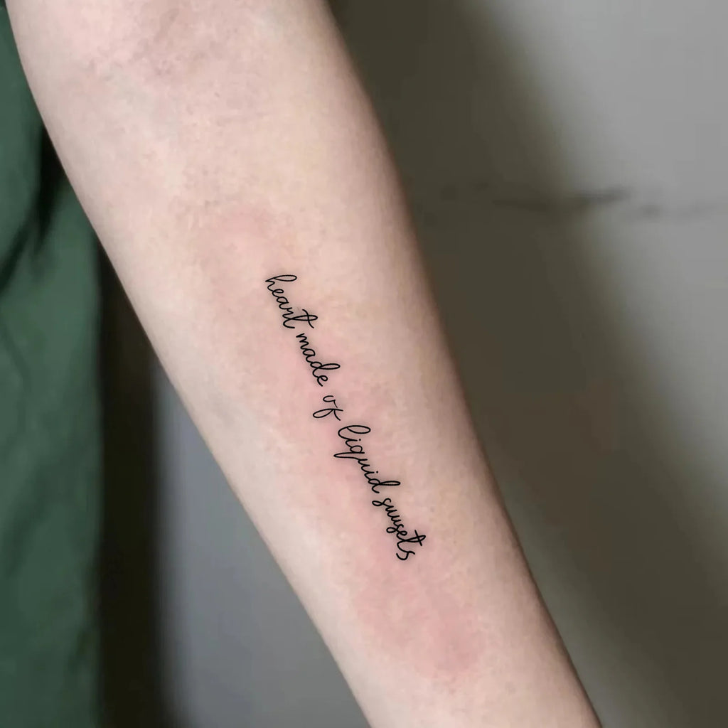 Heart Made of Liquid Sunsets Tattoo Sticker, Temporary Tattoo Waterproof Long-Lasting, Aesthetic Small Sun Tattoo for Women Qme