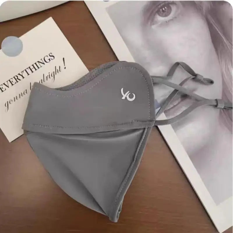 Summer Face Mask Cover Sunscreen Veil Eye Protection Gini Golf Thin Qme Gray