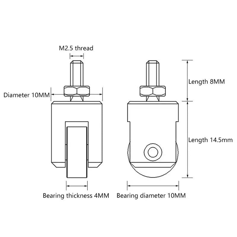 1/2/3PCS Dial Indicator Wheel Probe Tips M2.5 Metal Roller Contact Point For Electronic Digital Indicators Dial Gauge. Qme 1PC