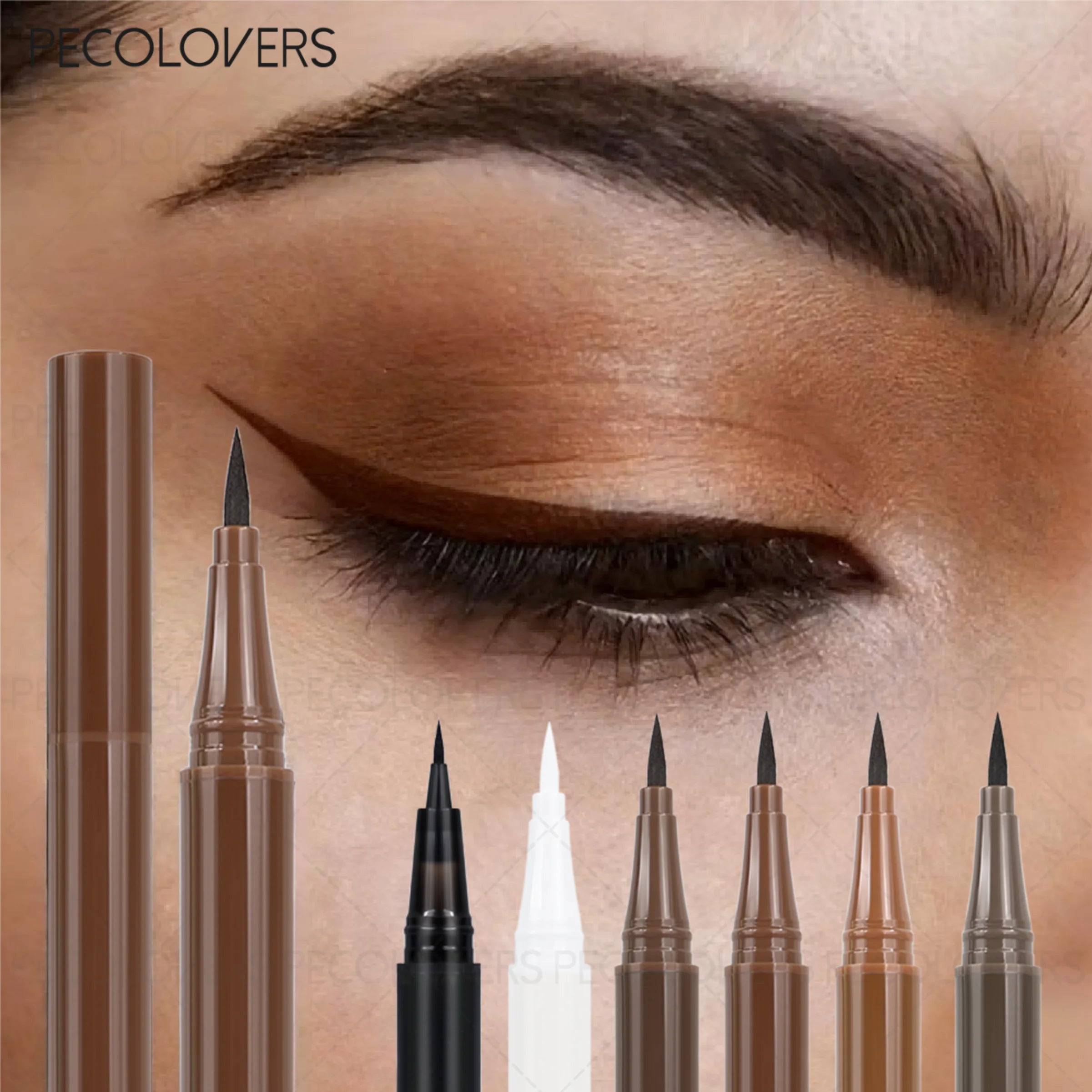 Pigmented Glide Eyeliner Pen Brown Black Waterproof Liquid Ultra-fine Qme