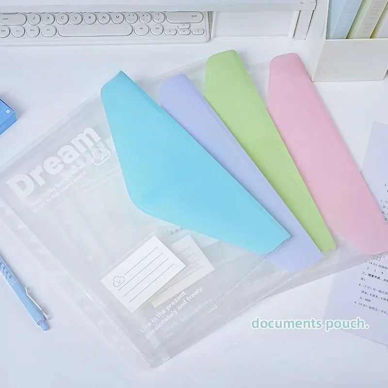 A4 Expanding File Folder 4 Detachable Inner Pockets 3-Hole Binder Qme