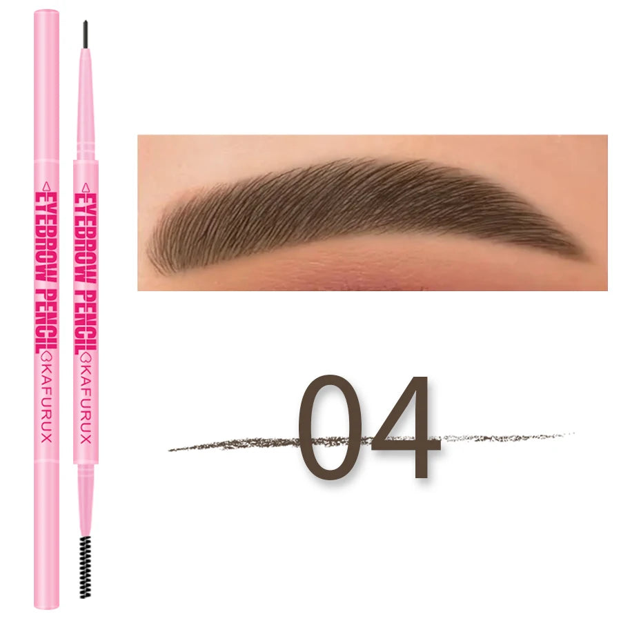 6 Colors Ultra-fine Double Headed Rotable Eyebrow Pencil Eye Korean Qme 04