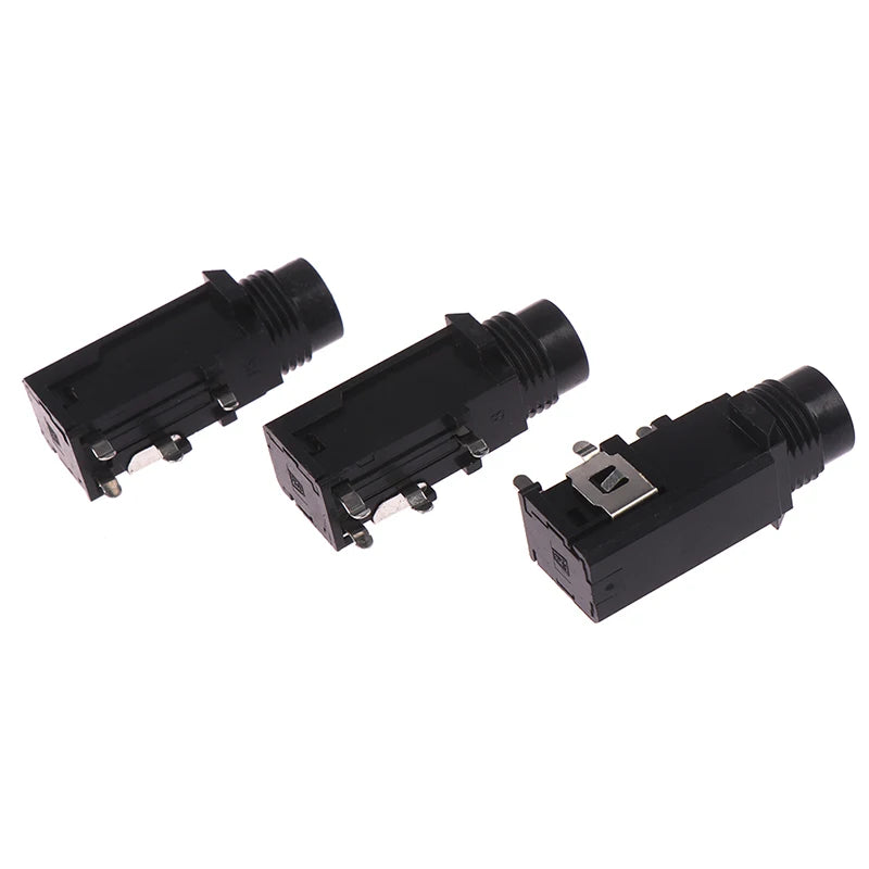 3pcs/lot 6.35mm Jack stereo female socket connector audio adapter 4pin . Qme 3pcs