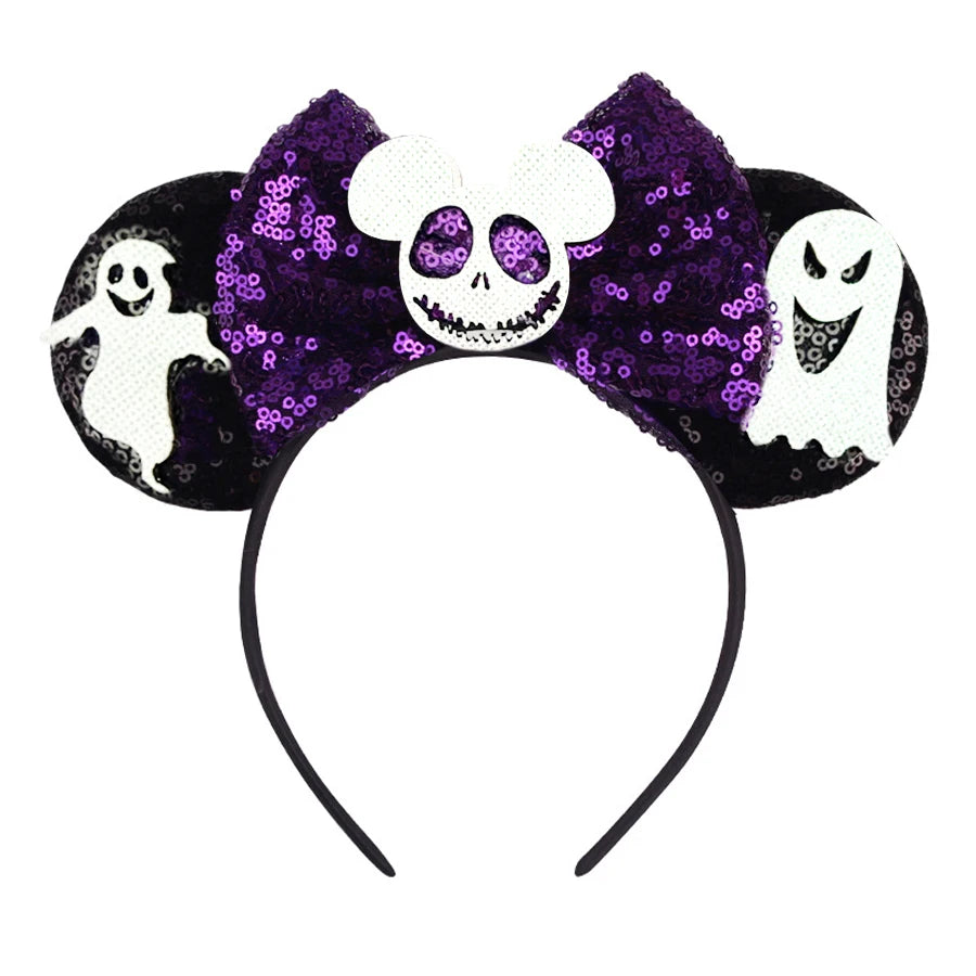 New skull Mickey Halloween Ghost Bat Skeleton Headband for Girls Women Cosplay Hairbands Mouse Ears Headbands Hair Accessorie Qme Headband 8