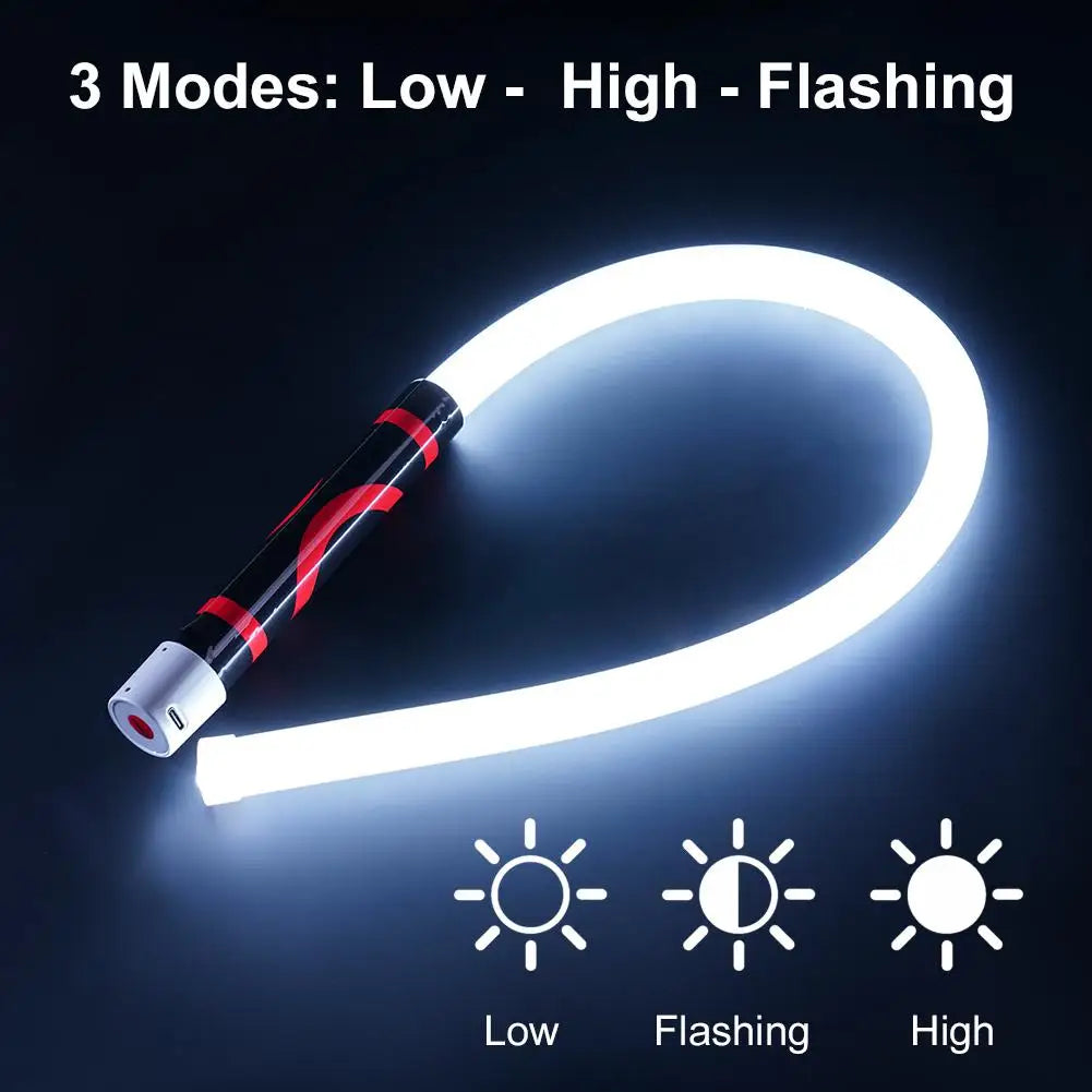 73cm Flexible LED Flashlight Stick Rechargeable Work Light Professional Mechanic Tool for Car Repair Engine Bay Inspection Lamp Qme White