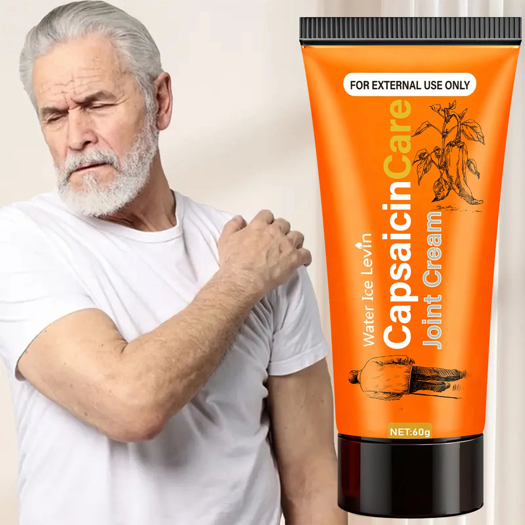Capsaicin Care Joint Cream for Targeted Relief & Moisturizing with Glucosamine & Vitamin C. Qme
