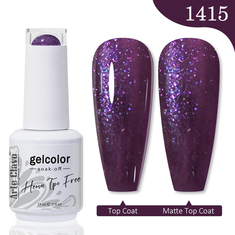 Arte Clavo Crystal Crushed Diamond Pink Blue Gel Nail Polish 2026