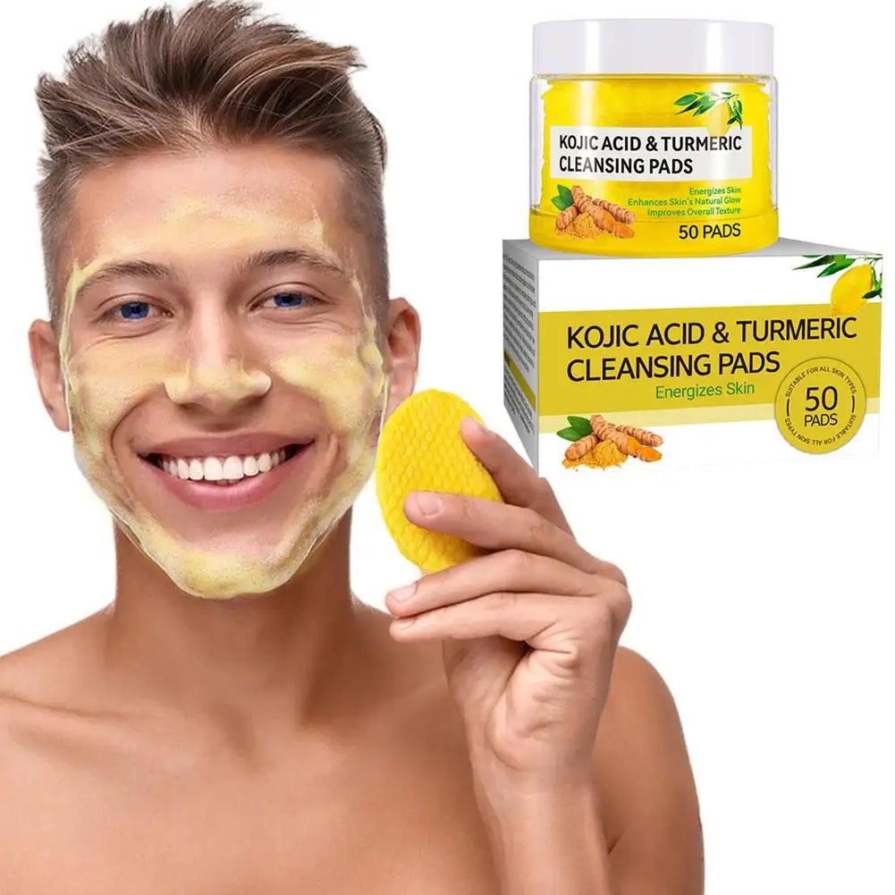 Turmeric Cleansing Pad Kojic Acid Sponges Exfoliating Pads-acne Scars Qme