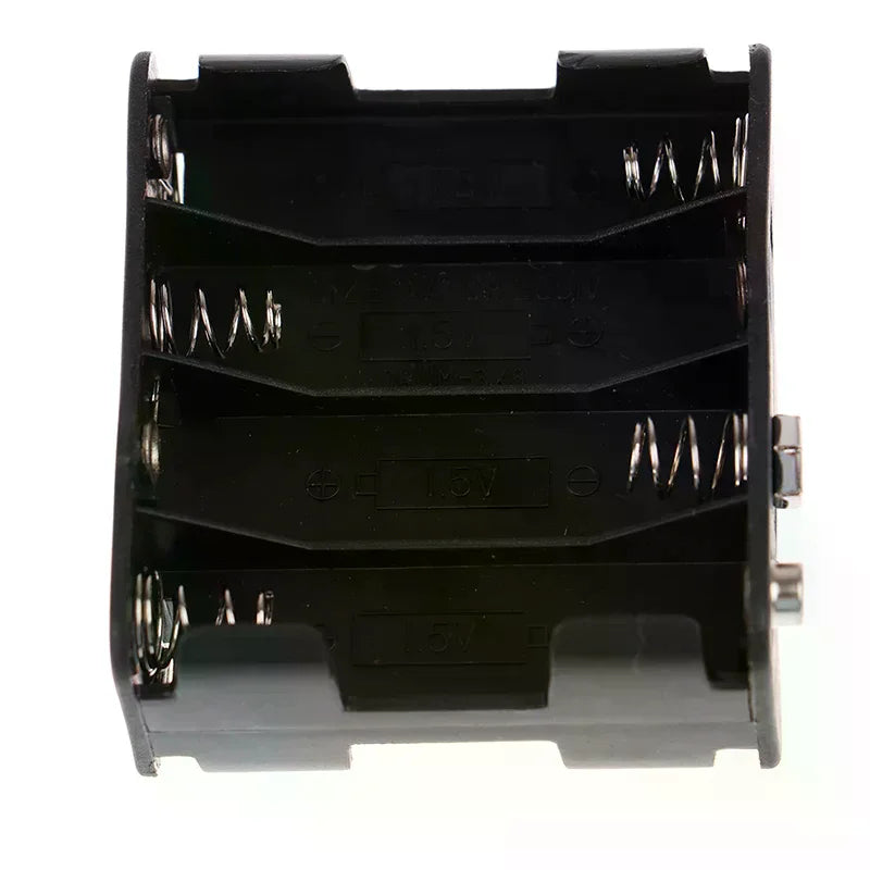 8 AA 12V Battery Clip Slot Storage Holder Box Case 9V Snap Connector Qme