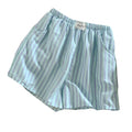 All Match Spring Summer Casual Shorts Women Baggy Chic Stripe Short Pants High Waist Elastic Waistband Thin Loose Shorts Girls Qme Green-Purple One Size
