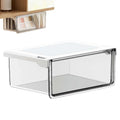Plastic Drawer Style Storage Box Self Adhesive Large Capacity Makeup Storage Container Transparent Space Saving ﻿ Qme L