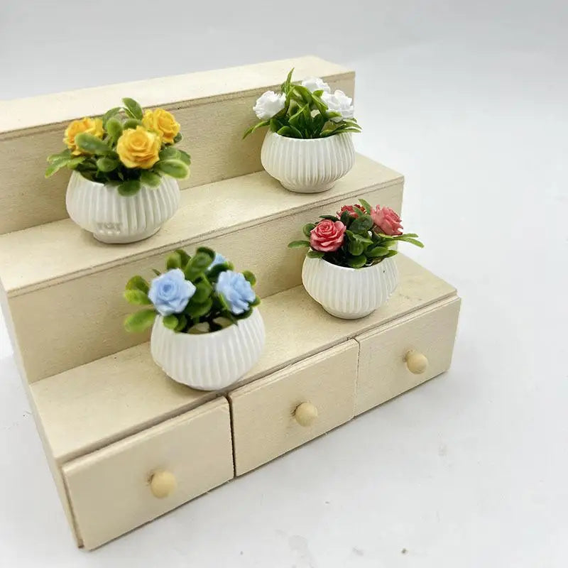 Plant Potted Plants Model Miniature Landscape Handicrafts Doll House Qme