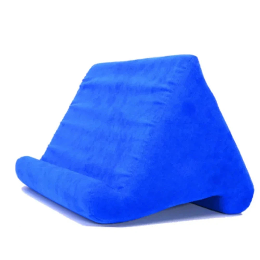 Sponge Pillow Tablet Stand Holder Pillow Pad Ultra Multi-Angle Soft Tablet Stand for Samsung Xiaomi Tablet Holder Reading Stand Qme Blue