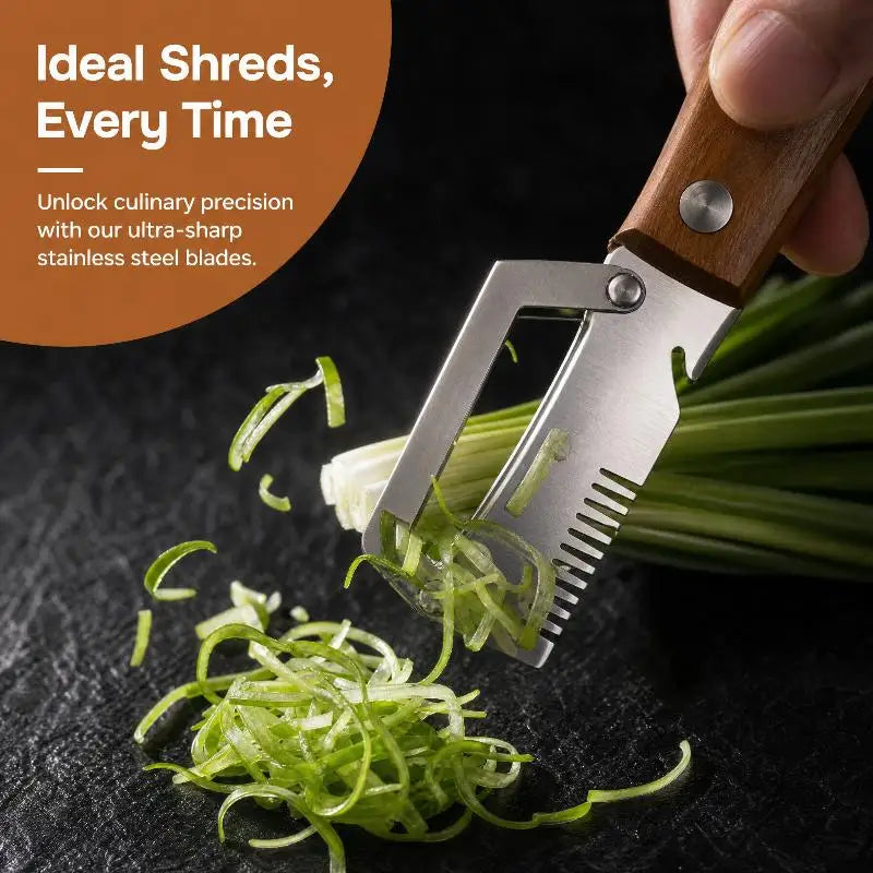Multi-functional 3-in-1 Stainless Steel Serrated Vegetable Peeler Qme