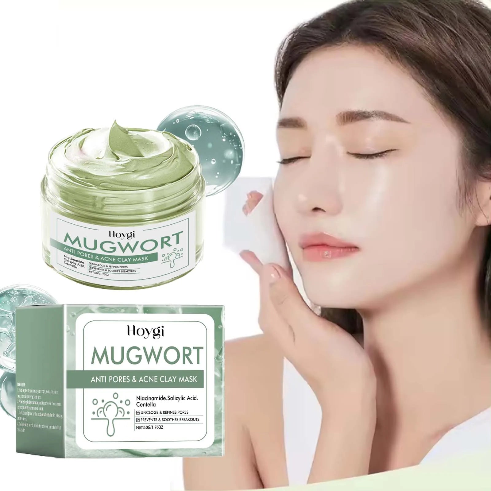 Face Clean Mask Pore Shrinking Oil Control Deep Cleansing Exfoliating Acne Treatment Moisturizing Blackhead Remover Mud Mask Qme