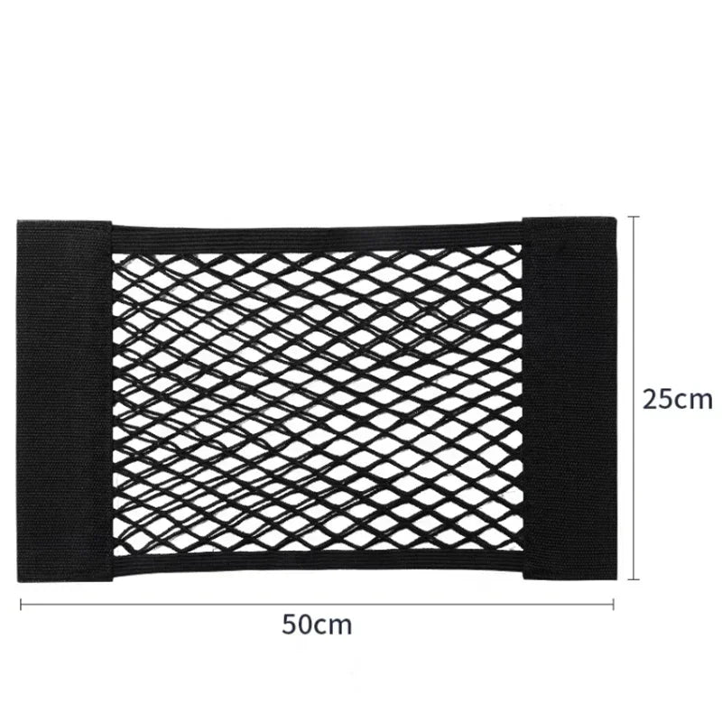 Car Storage Net Stretchable Mesh Pocket Magic Elastic Sticker Qme 50 x 25cm