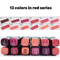 12 Pcs Oily Marker Pen Set Art Alcohol Based Markers Dual Tips Sketching Drawing Graffiti Manga School Art Supplies Qme Red series