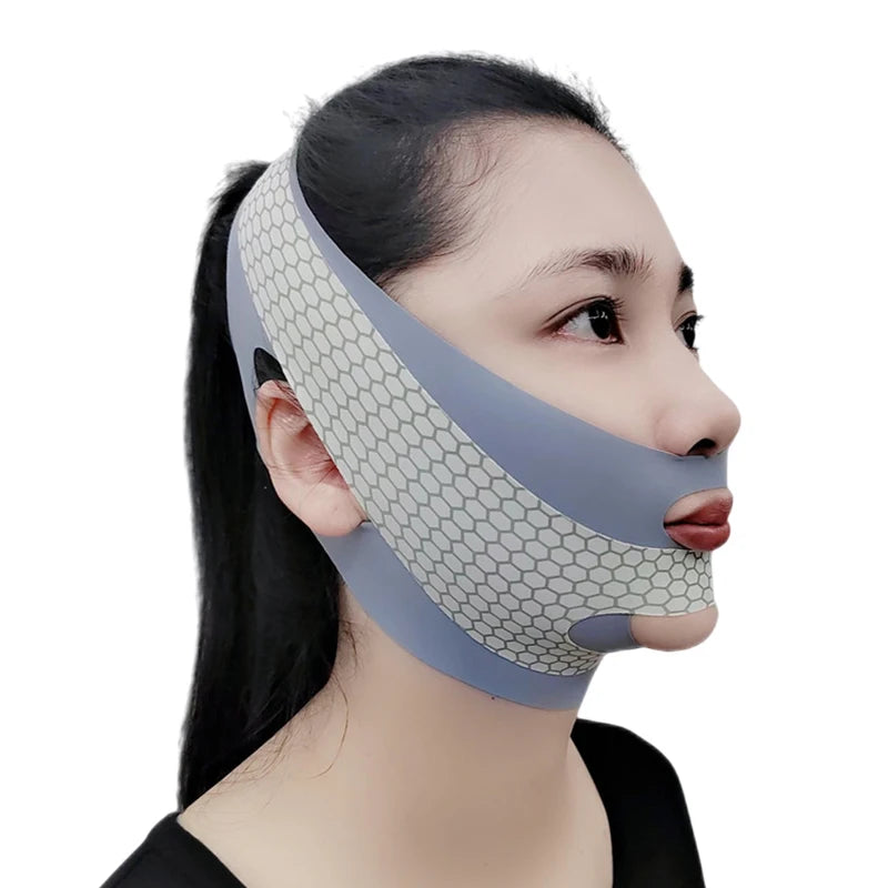 Double Chin Face Thining Band Massage Face-lift Sleep V Shaper Facial Qme
