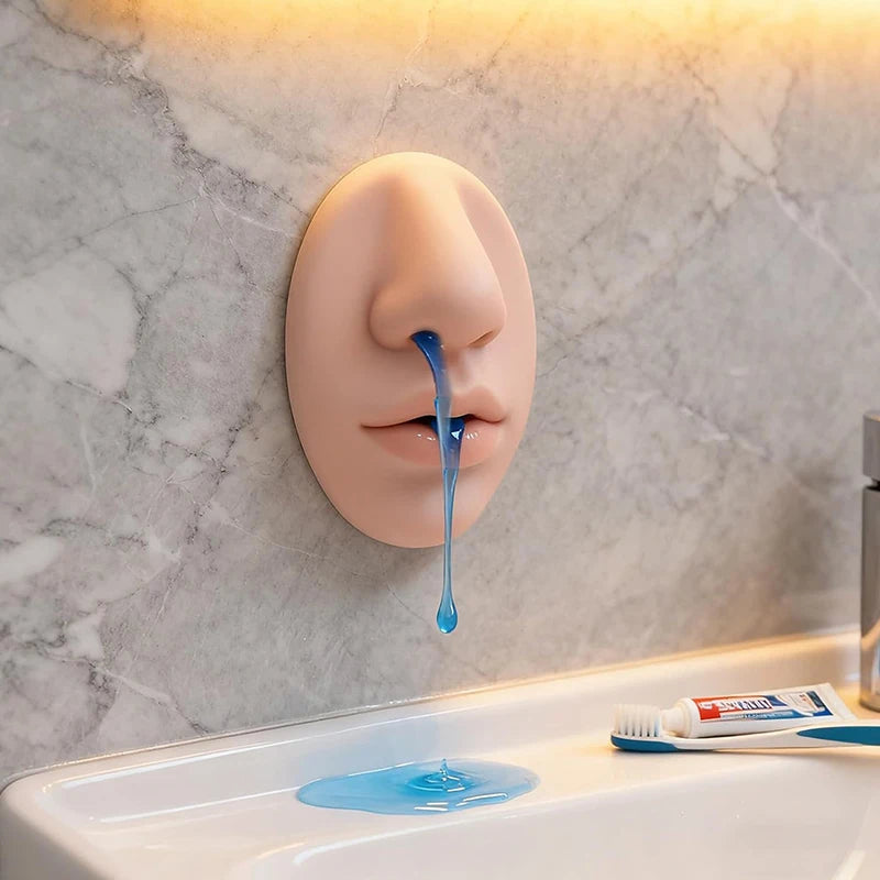 Kitchen Gag Realistic Nose Shape Wall-mounted Soap Dispenser Silicone Qme